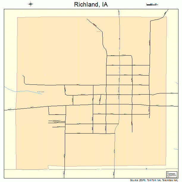 Richland, IA street map