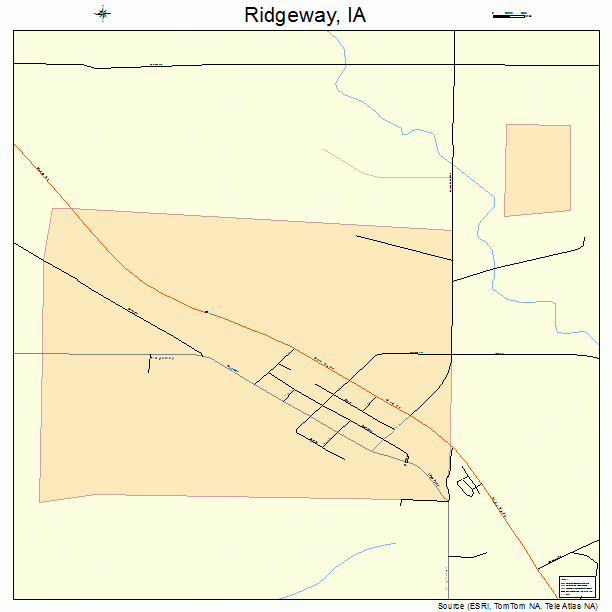 Ridgeway, IA street map