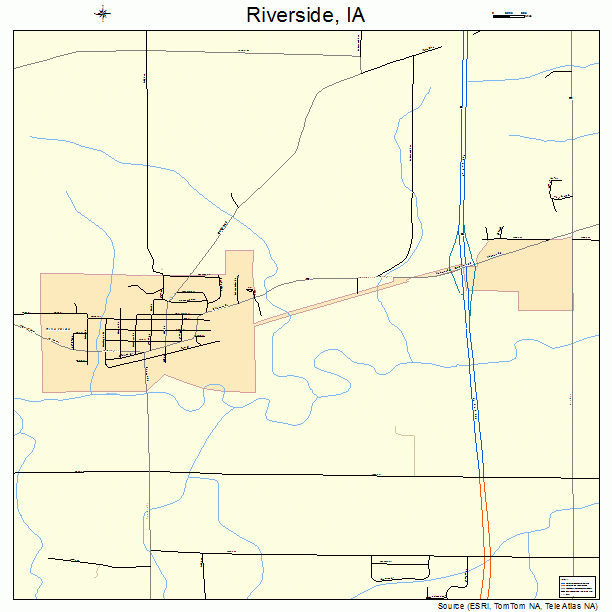 Riverside, IA street map