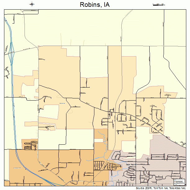 Robins, IA street map