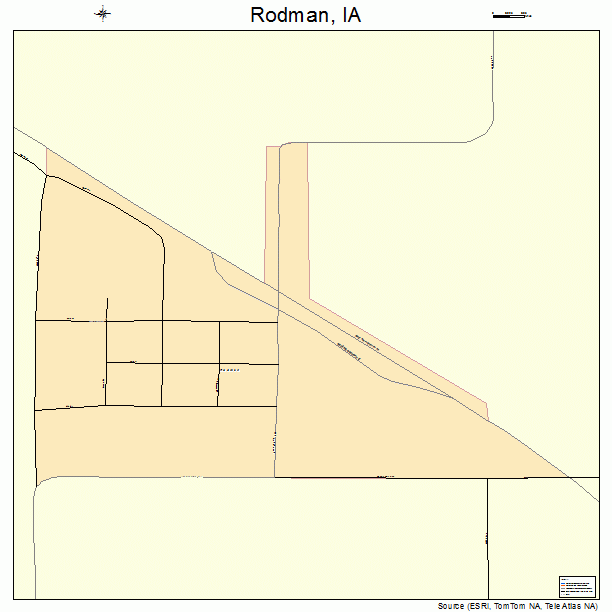 Rodman, IA street map