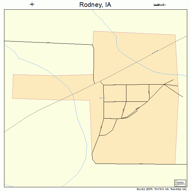 Rodney, IA street map