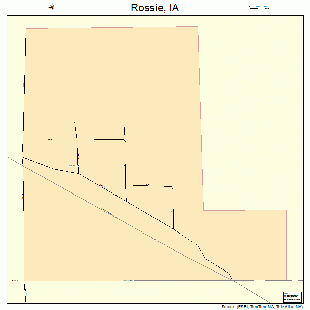 Rossie, IA street map