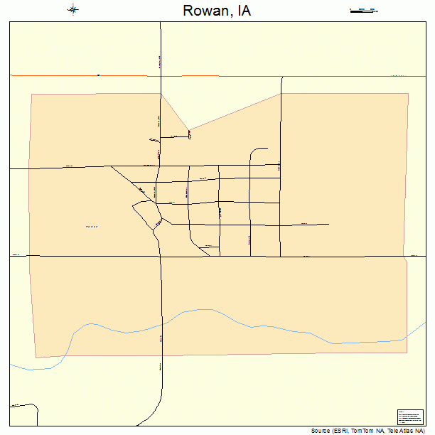 Rowan, IA street map
