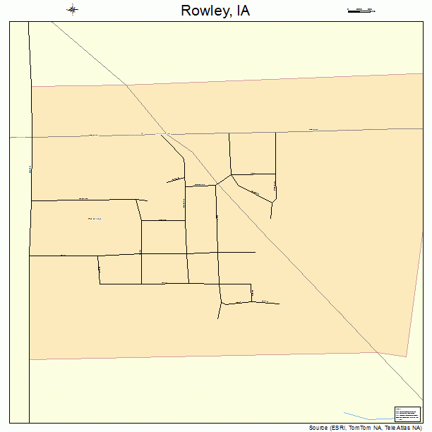 Rowley, IA street map