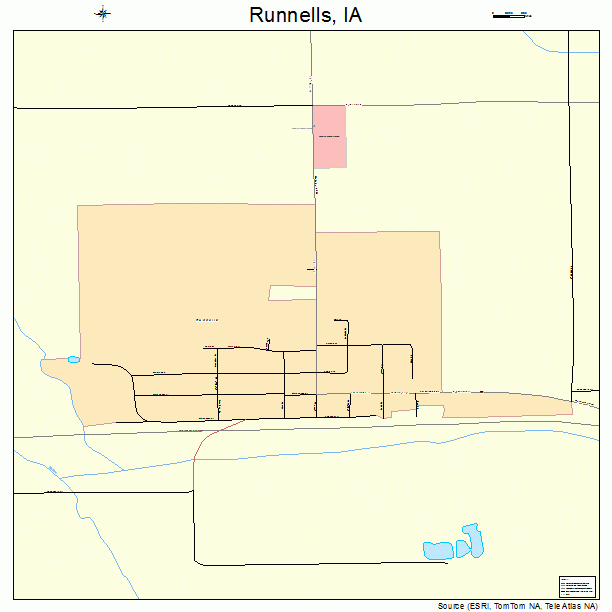 Runnells, IA street map