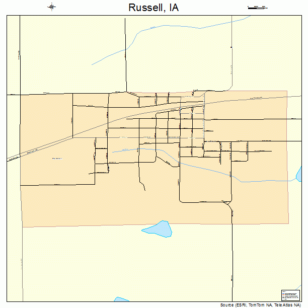 Russell, IA street map