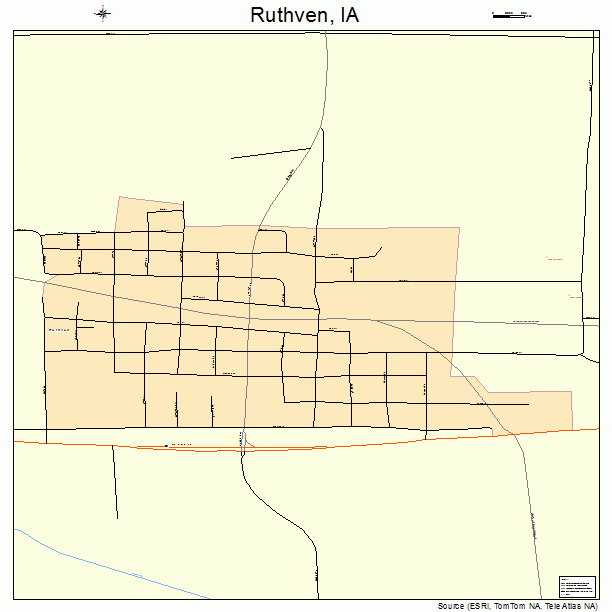 Ruthven, IA street map