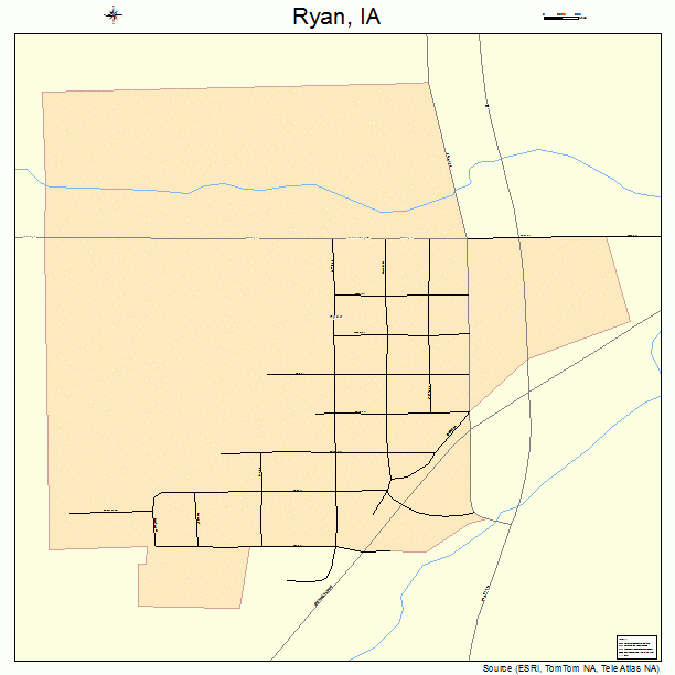 Ryan, IA street map