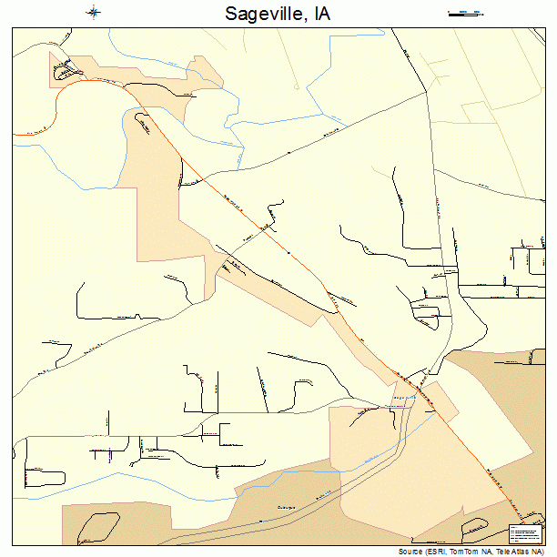 Sageville, IA street map