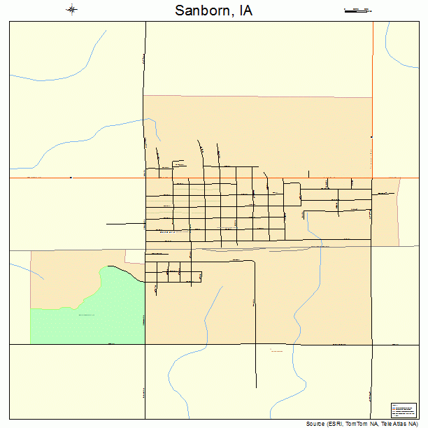 Sanborn Iowa Street Map 1970410
