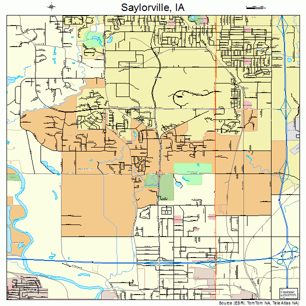 Saylorville, IA street map