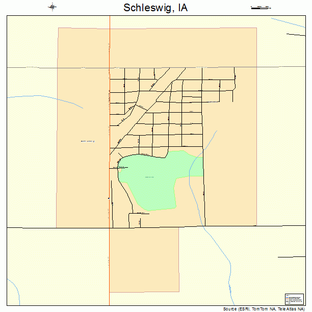 Schleswig, IA street map