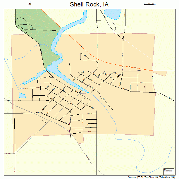 Shell Rock, IA street map