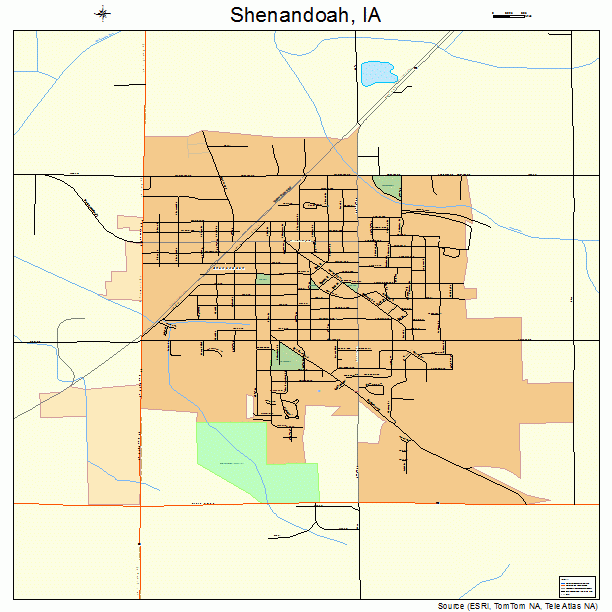 Shenandoah, IA street map