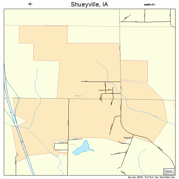 Shueyville, IA street map