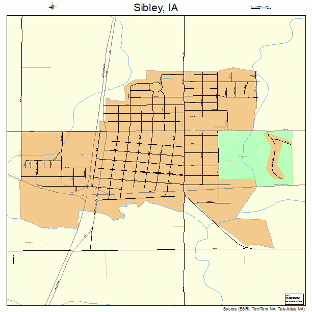 Sibley, IA street map