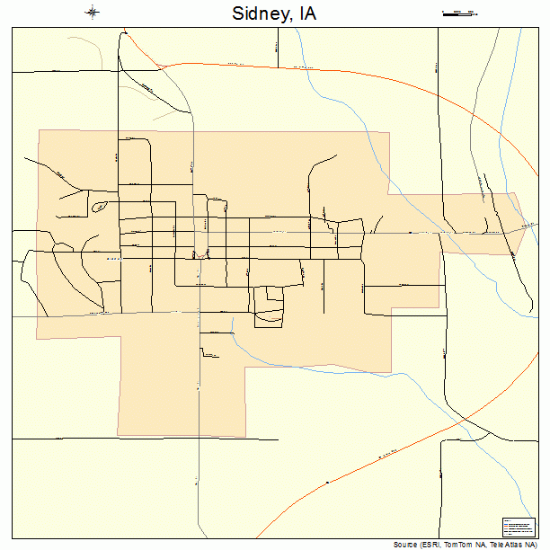 Sidney, IA street map