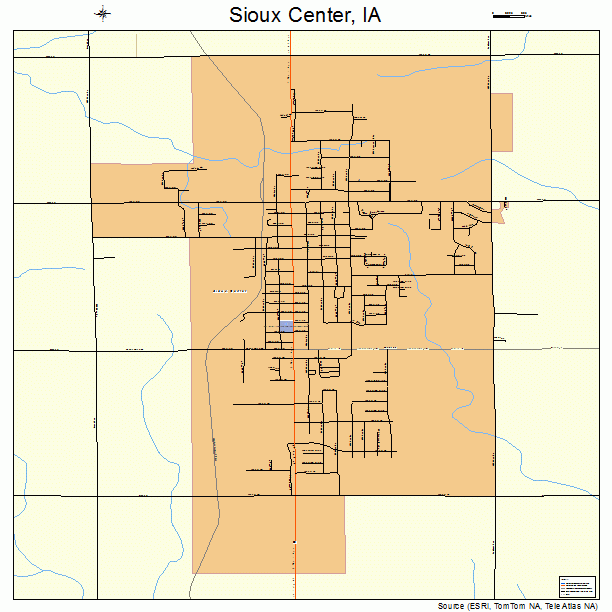 Sioux Center, IA street map