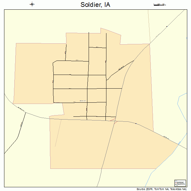 Soldier, IA street map