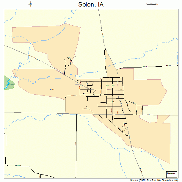 Solon, IA street map