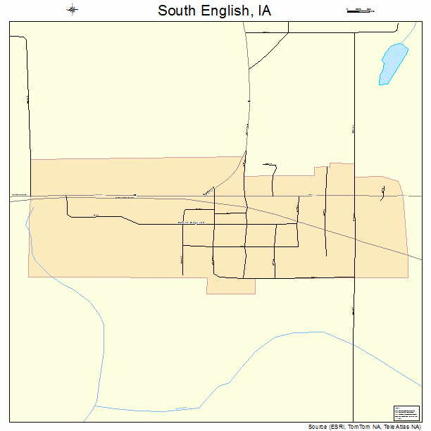 South English, IA street map