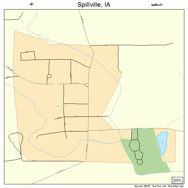 Spillville, IA street map