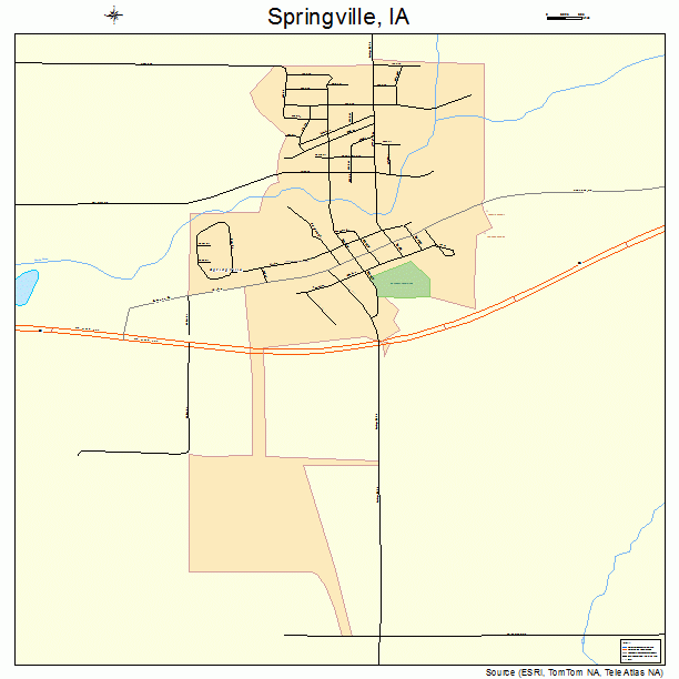 Springville, IA street map
