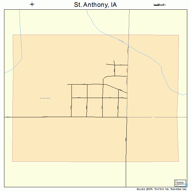 St. Anthony, IA street map