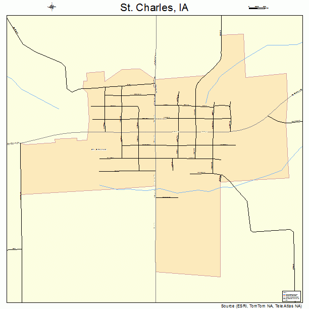 St. Charles, IA street map