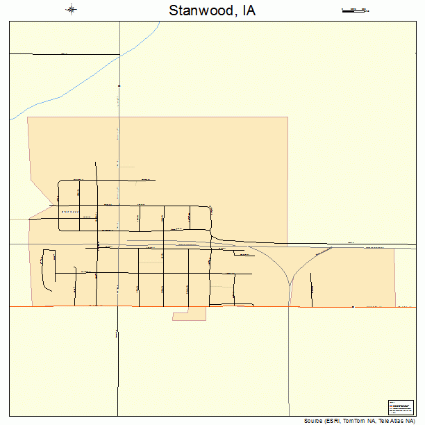 Stanwood, IA street map