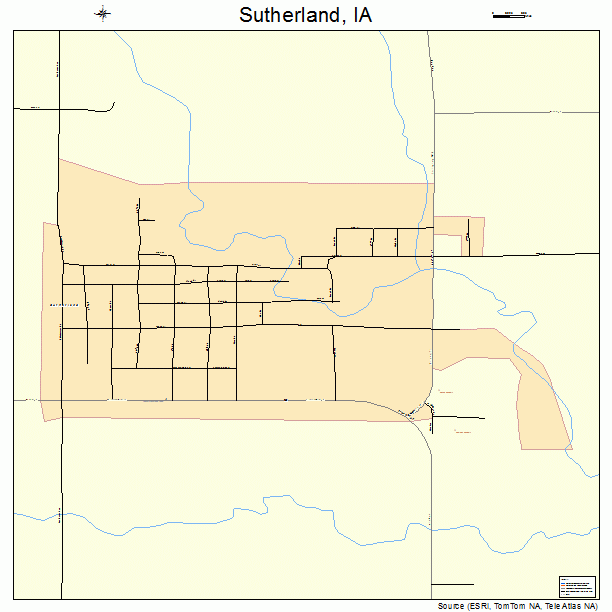 Sutherland, IA street map