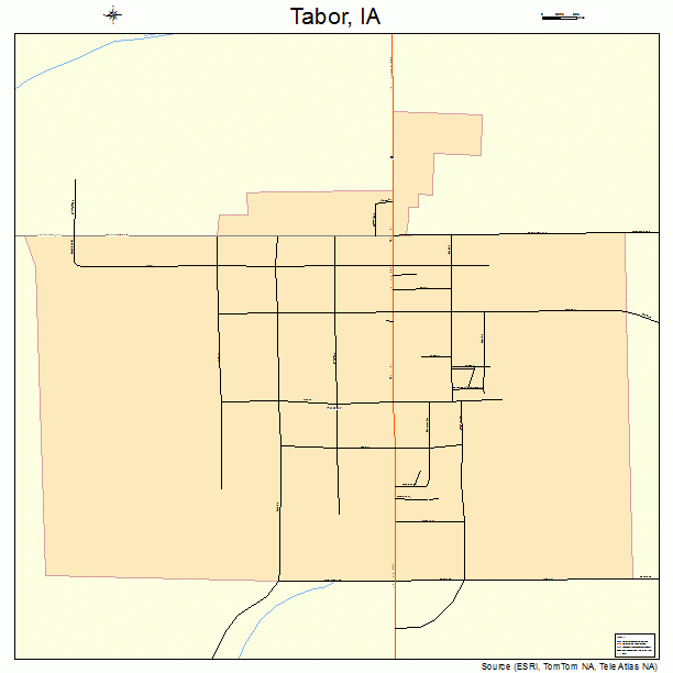 Tabor, IA street map