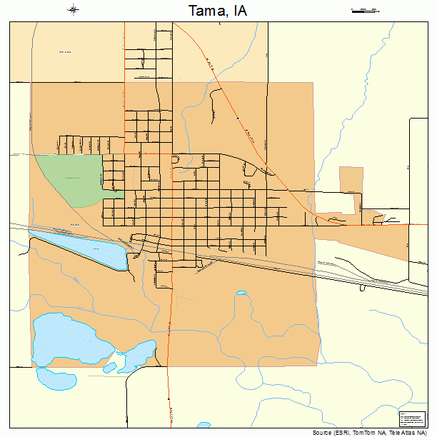 Tama, IA street map