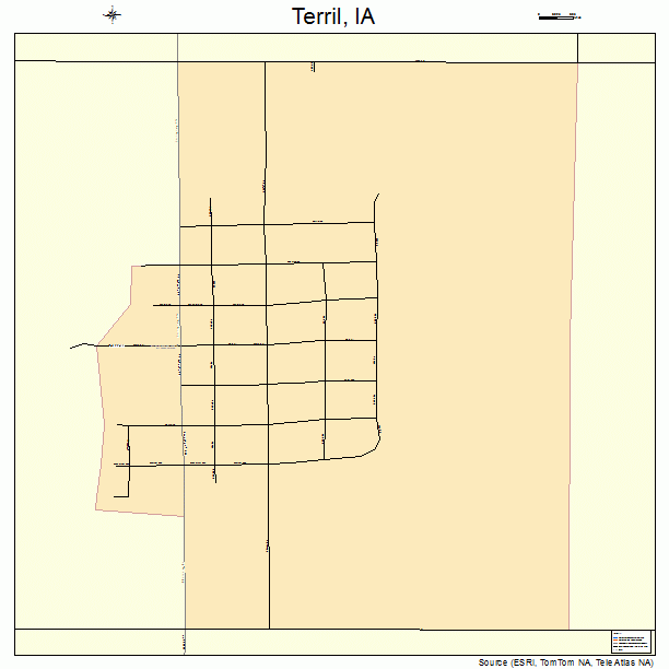 Terril, IA street map