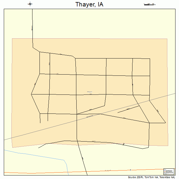 Thayer, IA street map
