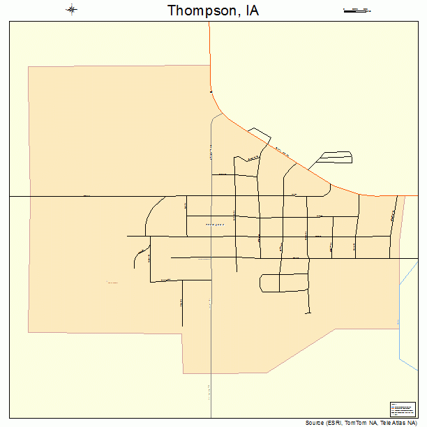 Thompson, IA street map