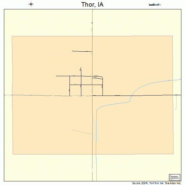 Thor, IA street map