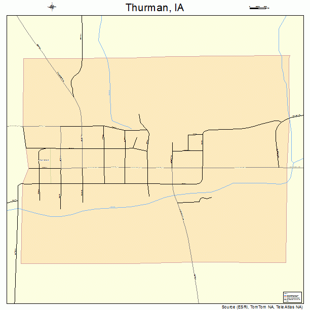 Thurman, IA street map