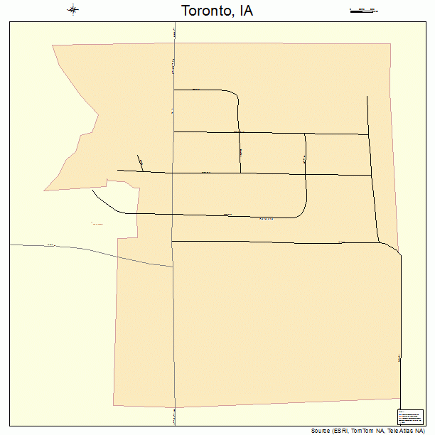 Toronto, IA street map