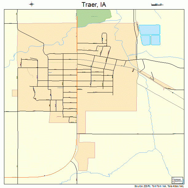 Traer, IA street map