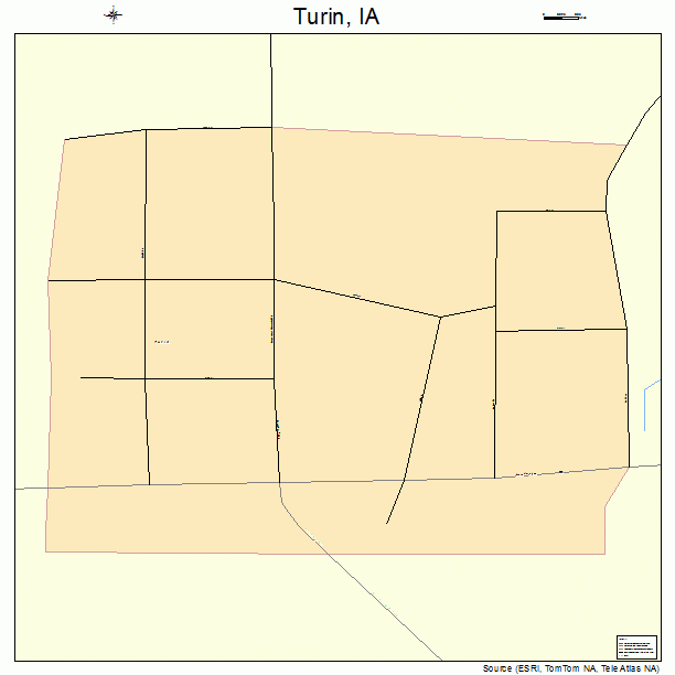 Turin, IA street map