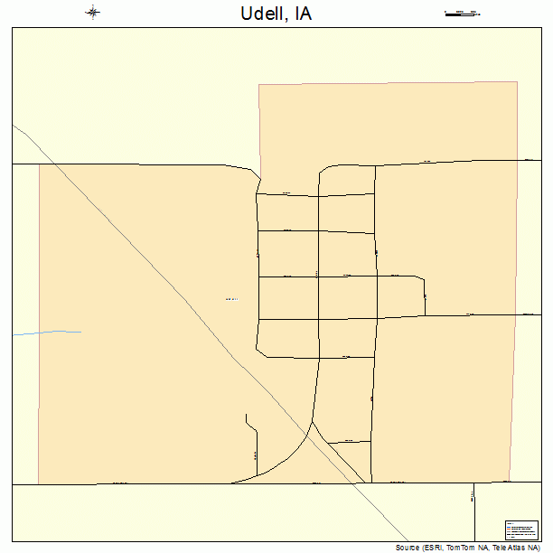 Udell, IA street map