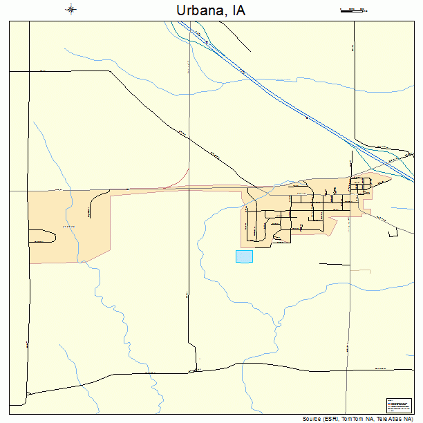 Urbana, IA street map