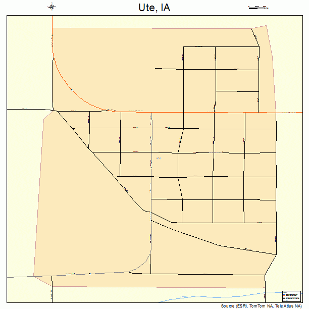 Ute, IA street map