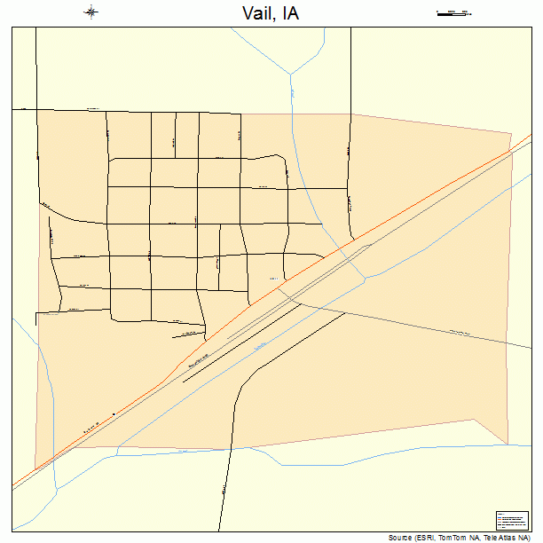 Vail, IA street map