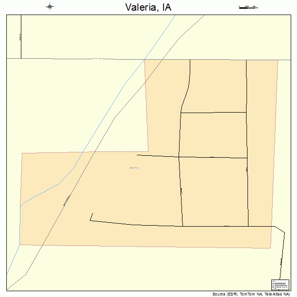 Valeria, IA street map