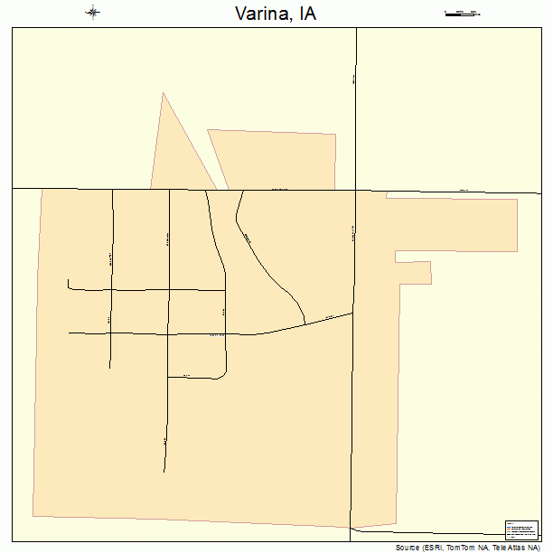 Varina, IA street map