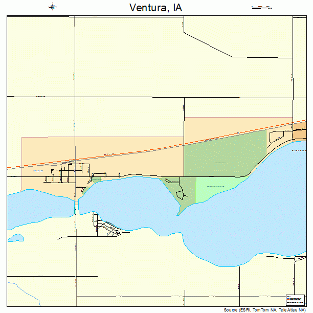 Ventura, IA street map