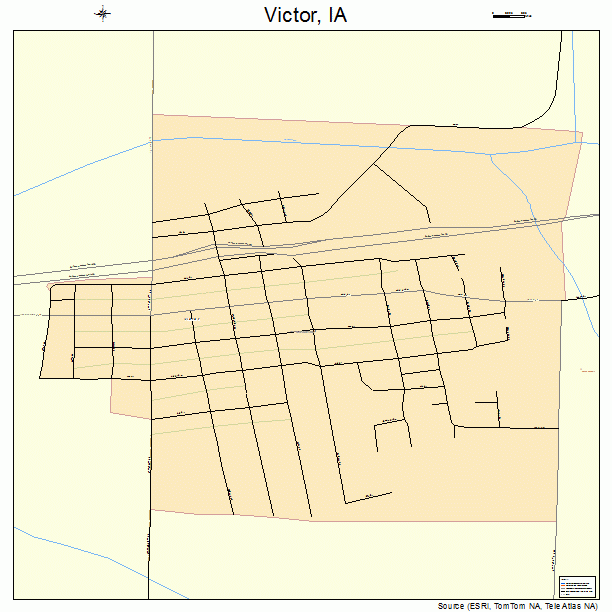 Victor, IA street map